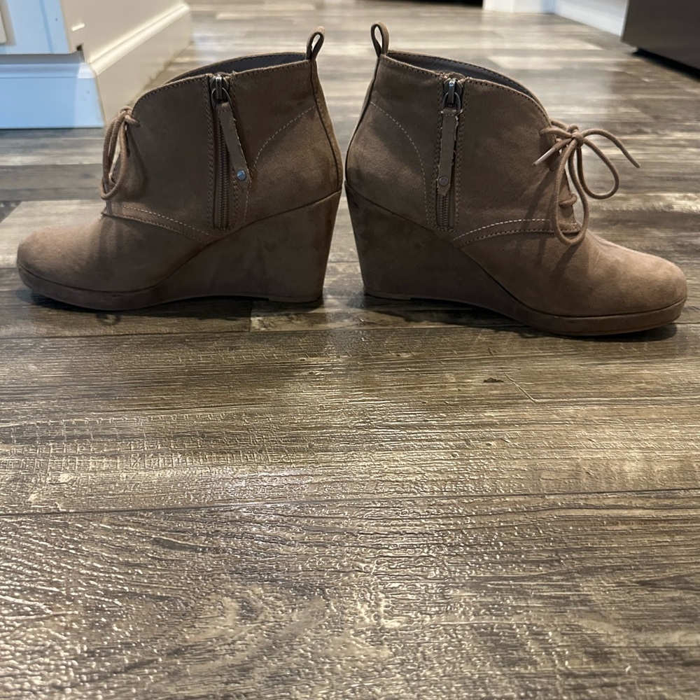 Dolce Vita Brown Wedge Ankle Boots